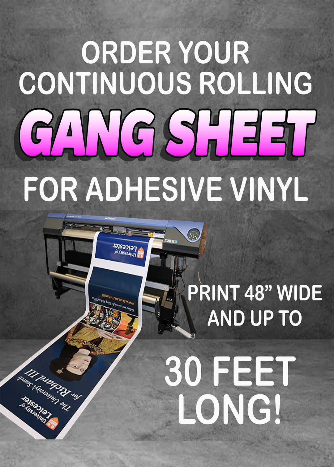 Gang Sheet Builder for Adhesive Vinyl